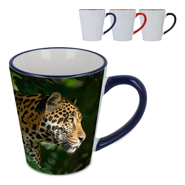 Melbourne Sublimationsbecher farbiger Rand & Henkel 300ml