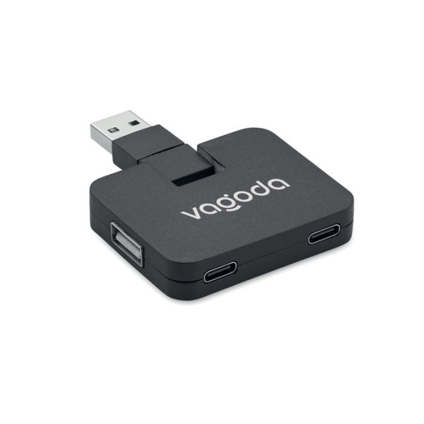 SQUARE-C - 4 Port USB Hub