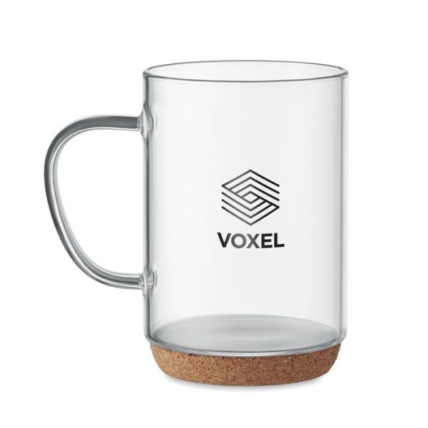 LISBO - Glasbecher mit Kork 400ml