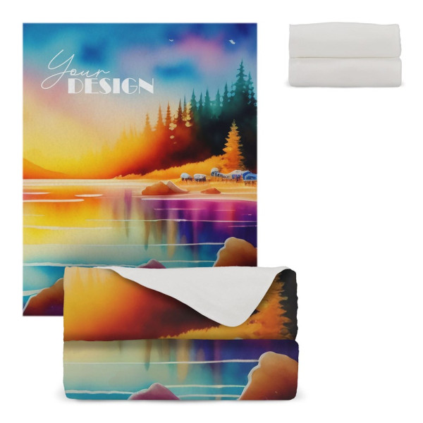 R-PET Fleece-Decke Sublimation 120x150 cm 250g/m²