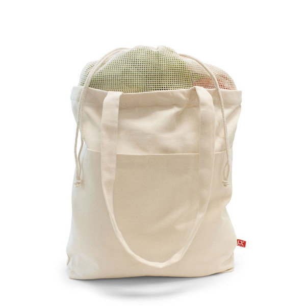 BRISBANE - Schwere Baumwolltasche mit Netz