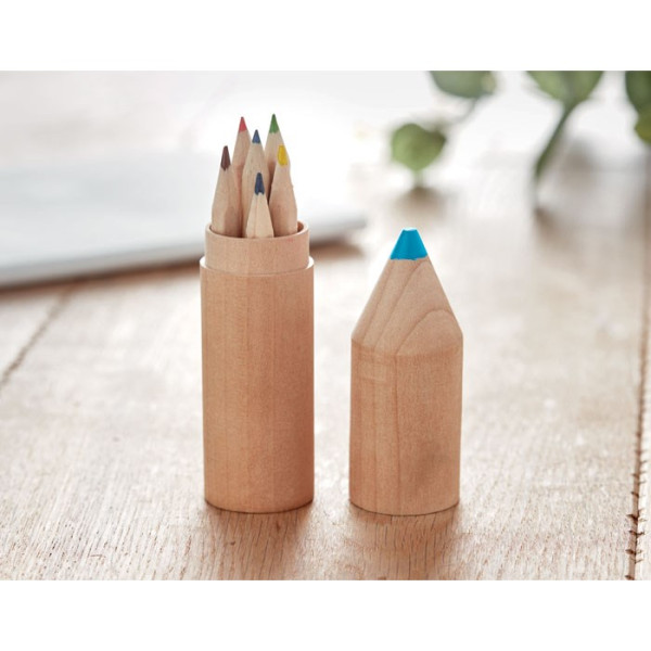 PETIT COLORET - Holzbox mit 6 Stiften