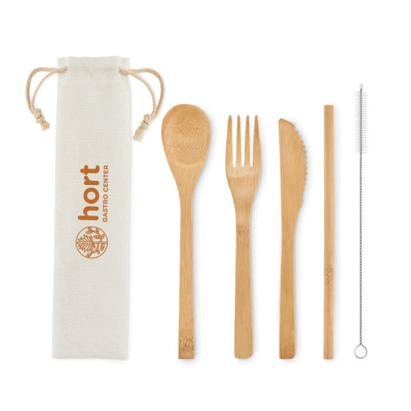 SETSTRAW - Besteck-Set Bambus