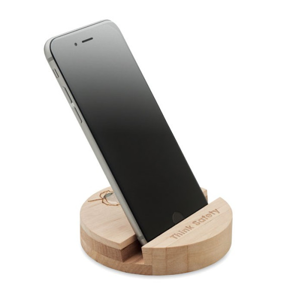 GROW ROUND STAND - Smartphone Halter Birkenholz