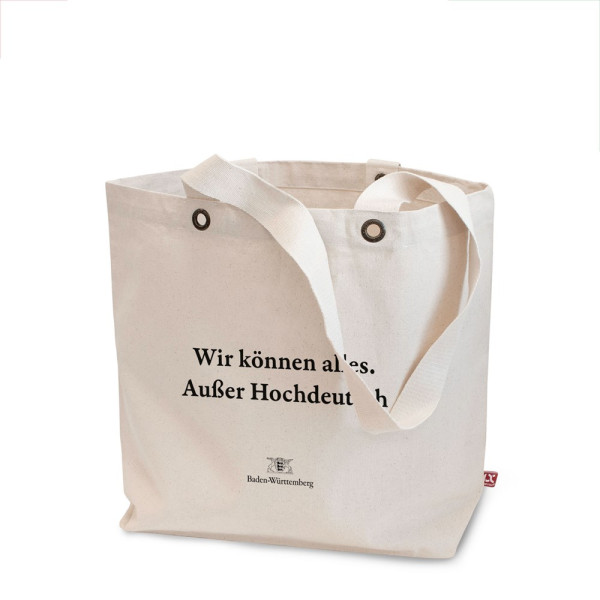LAGOS - Schwere Baumwolltasche mit Bodenfalte