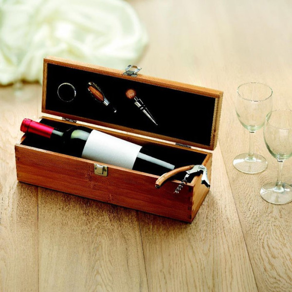 TARDOR - Wein-Set in Bambus-Box