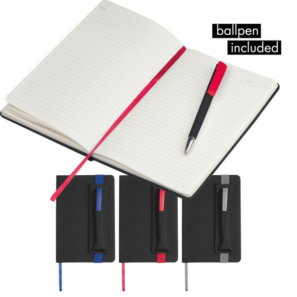 Notizbuch mit farbigen Applikationen