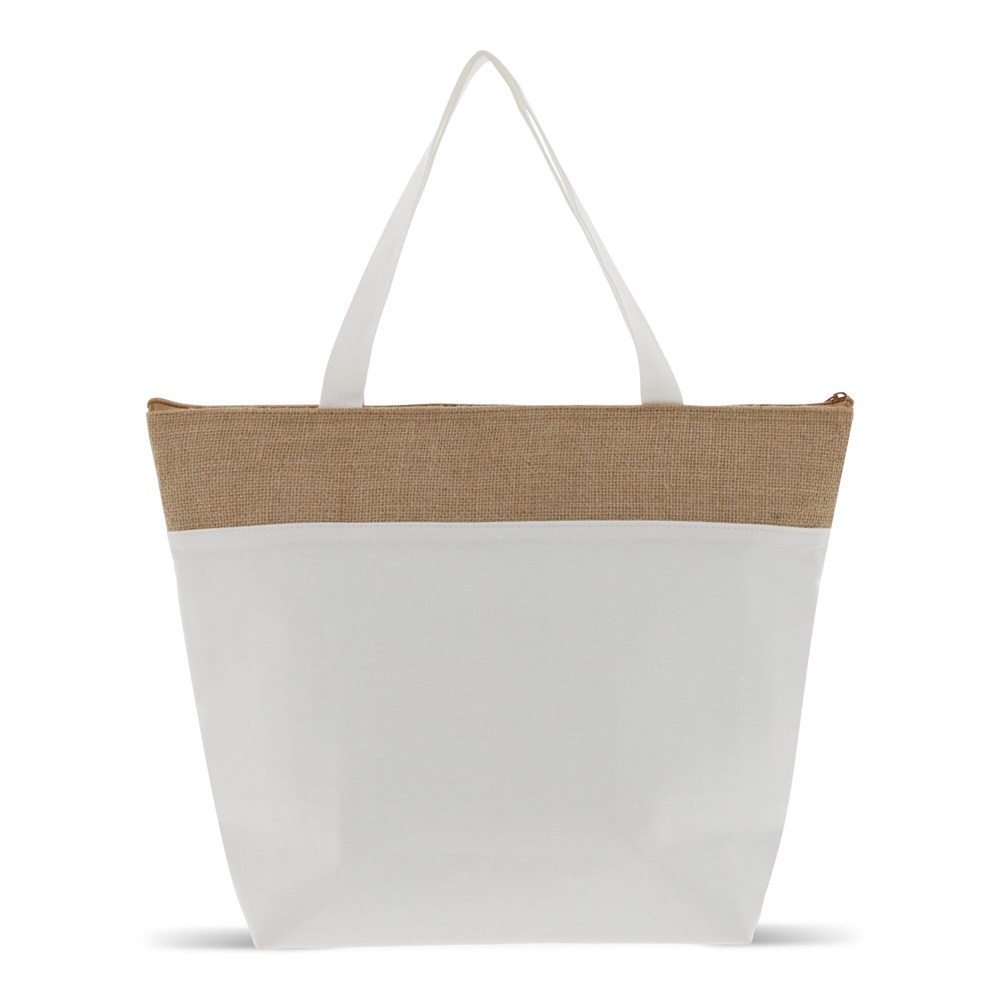 Strand-Kühltasche baumwolle/Jute 43x33x14 cm