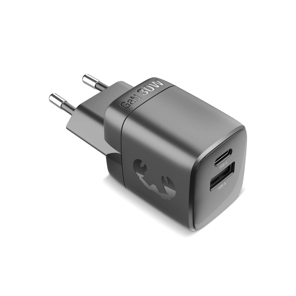 Fresh 'n Rebel 30W Schnellladegerät GaN USB-C &amp; USB-A - Dunkelgrau