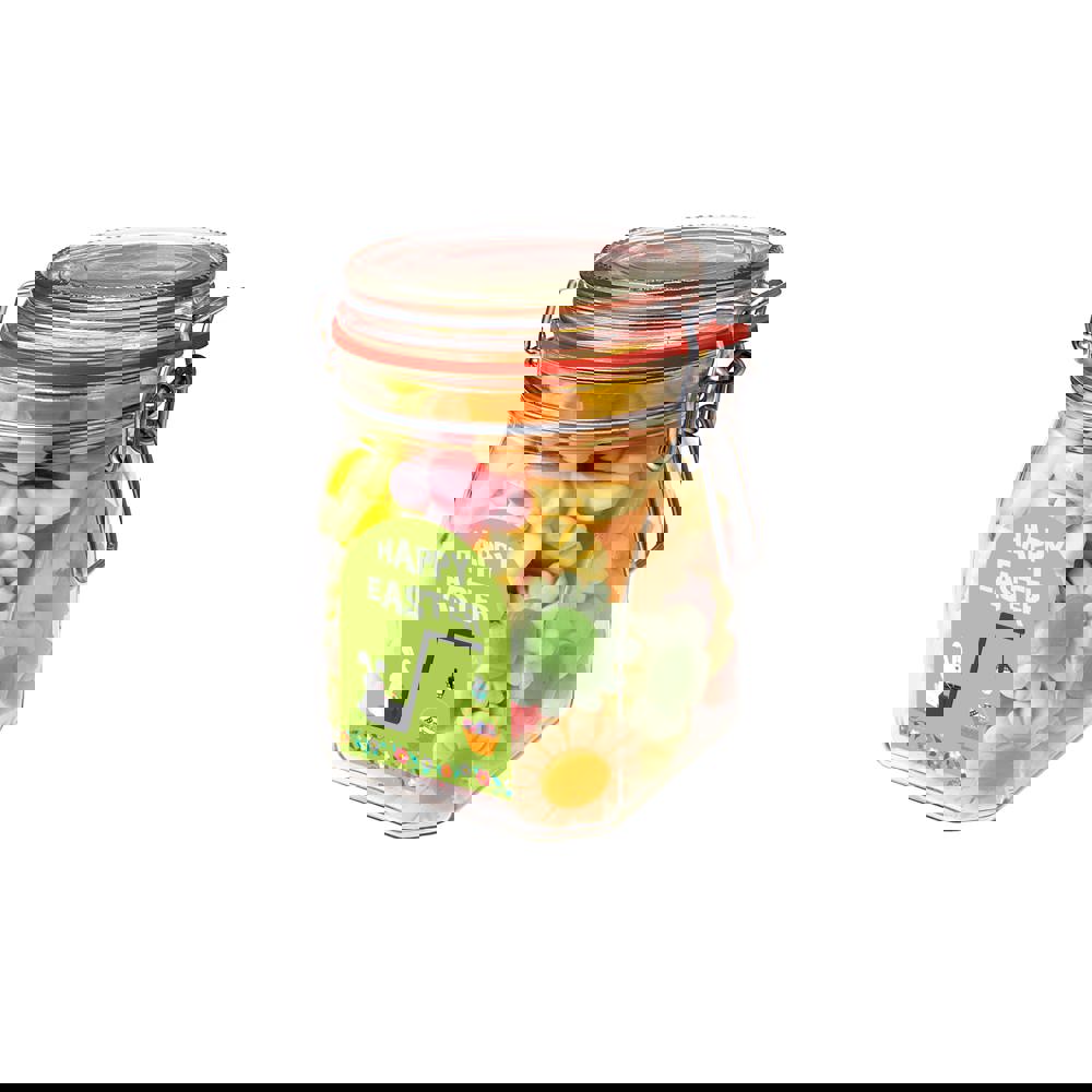 Weckglas 0,9 Liter, gefüllt mit Süßigkeiten - Transparant