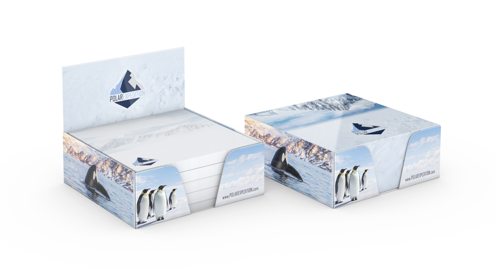 Haftnotiz-Box Pop-Up-Box, 72 × 72 mm, 250 Haftzettel, Individuell