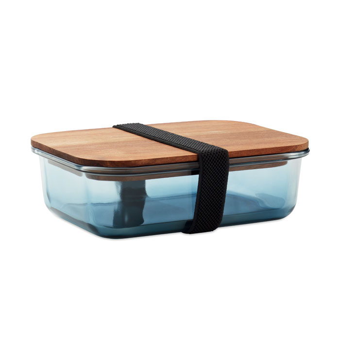 VITRIO LUNCH - Lunchbox Glas 800ml - Transparent Blau